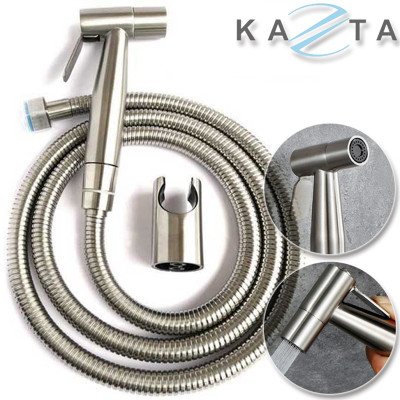 COMBO Thiết Bị Nhà Tắm Cao Cấp KAZTA KZ-CBT16X: Bồn cầu xám viền vàng, Sen tắm đứng phím đàn, Gương đèn, Lavabo âm bàn đá 2 tầng và phụ kiện khác