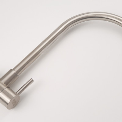 Vòi rửa chén lạnh âm tường Inox SUS 304 Eurolife EL-RC08 (Trắng vàng)