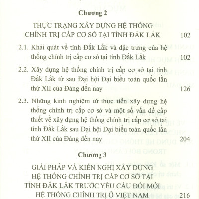 Xây Dựng Hệ Thống Chính Trị Cấp Cơ Sở Tại Tỉnh Đắk Lắk Hiện Nay (Sách chuyên khảo)