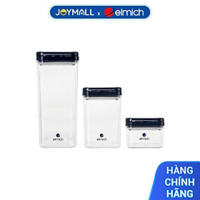 Bộ 3 Hộp Nhựa Bảo Quản Thực Phẩm Elmich EL1058 370ml 1L 1.7L, Hàng Chính Hãng, Không BPA - JoyMall