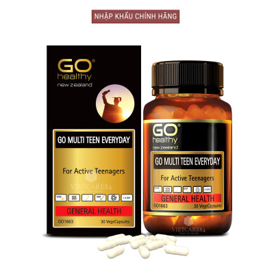 Viên uống cho tuổi teen nhập khẩu chính hãng New Zealand GO MULTI TEEN EVERYDAY (30 viên)  bổ sung 32 vitamin, khoáng chất và một số dưỡng chất hỗ trợ duy trì và tăng cường sức khỏe cho trẻ ở tuổi tăng trưởng, tuổi dậy thì