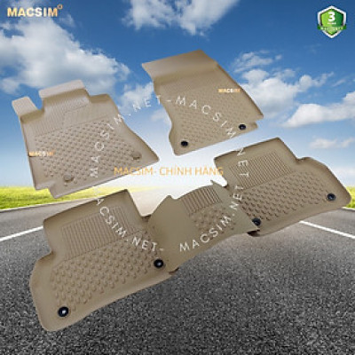 Thảm lót sàn ô tô nhựa TPE Silicon Mercedes C Series W205 2014-2020 Beige Nhãn hiệu Macsim