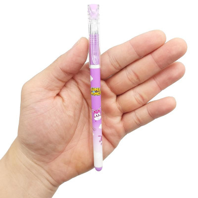 Bút Gel Super Wings 0.5 mm - Deli CG12-TI - Mực Tím