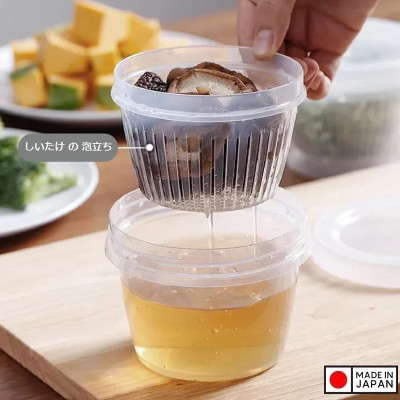 Bộ hộp đựng thực phẩm có giá lót NAKAYA W/S 500ml - Hàng nội địa Nhật Bản (#Made in Japan) |K340|