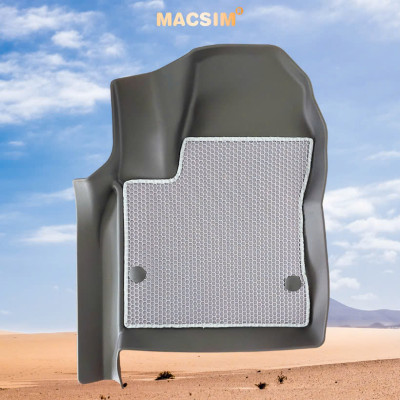 Thảm ô tô sd3 2 lớp dạng lưới lục giác Toyota Innova Cross 2023+ màu ghi  bề mặt cao su siêu sạch - Macsim