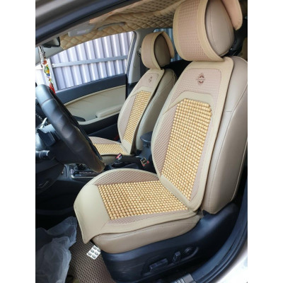 Bộ  Áo Ghế Hạt Gỗ Massage Cao Cấp- Chống Nóng, Trượt Dùng Cho Ô tô, Xe hơi, Văn phòng