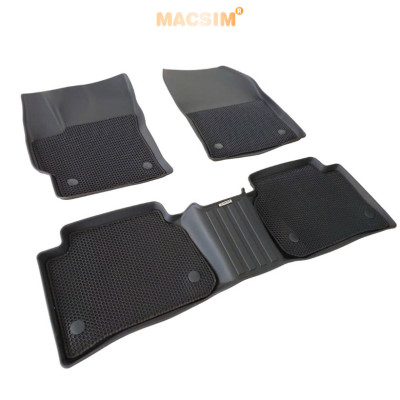 Thảm 2 lớp (sd3) dạng lưới lục giác cho xe Corolla Altis 2022-2025 (màu đen) bề mặt cao su siêu sạch nhãn hiệu Macsim