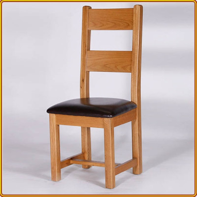 Ghế ngồi phòng ăn Tundo gỗ sồi màu tự nhiên mặt nệm 2 nan