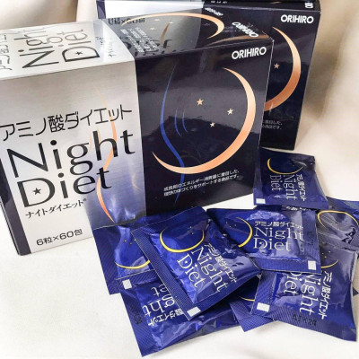 Viên uống tiêu mỡ Night Diet Orihiro hộp 60 gói