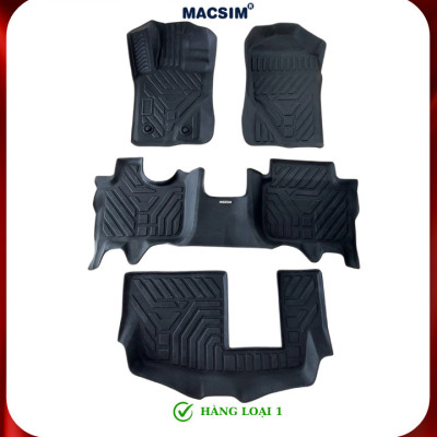 Thảm lót sàn xe ô tô Ford Everest 2022+ (sd) Nhãn hiệu Macsim chất liệu nhựa TPE cao cấp màu đen
