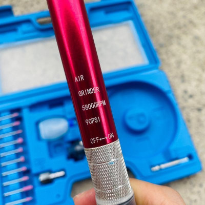 Bộ máy mài hơi dạng bút mini cầm tay, với 10 đầu đá mài, Bộ máy mài dạng bút