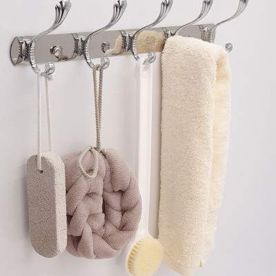 Móc treo áo 5 chấu hoa văn Inox Eurolife EL-M2 (Trắng bạc)