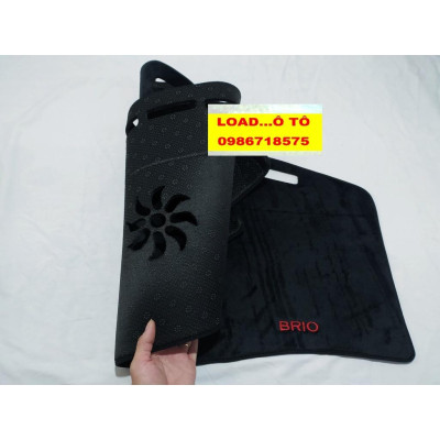 Thảm Taplo Chống Nắng Xe Honda Brio 2023-2018 Mẫu Nhung Lông Cừu, Da Carbon Cao Cấp