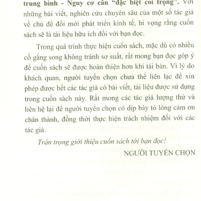 Vững Tin Vào Con Đường Đi Lên Chủ Nghĩa Xã Hội - Tụt Hậu Về Kinh Tế Và Bẫy Thu Nhập Trung Bình - Nguy Cơ Cần "Đặc Biệt Coi Trọng"