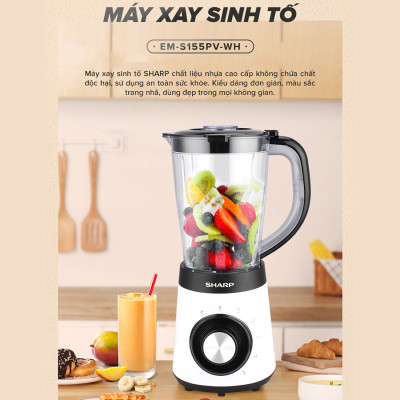 Máy Xay Sinh Tố Sharp EM-S155PV-WH – Hàng Chính Hãng
