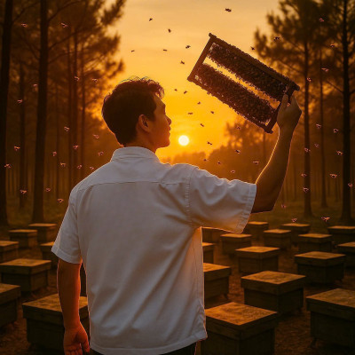 COMBO mua 2 TẶNG 1 cùng loại: Mật ong nguyên chất rừng Phương Nam chai  630g