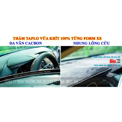 Thảm taplo xe KIA SONET lông Cừu 3 lớp, có chống trượt