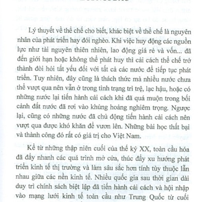 Cải Cách Thể Chế Kinh Tế Ở Châu Phi - Những Nguyên Nhân Thất Bại (Sách Chuyên Khảo)