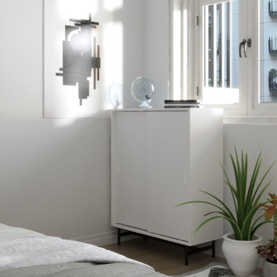 [Happy Home Furniture] LUCA, Tủ lưu trữ 2 cánh lùa - Chân sắt, 86cm x 36cm x 110cm ( DxRxC), TCL_017