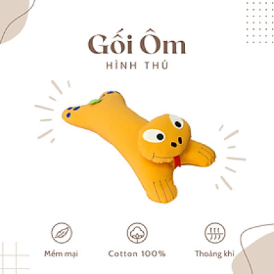 Gối Ôm Cotton Xốp Đắp Hình Thú Dễ Thương
