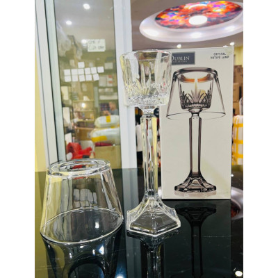 Đèn nến pha lê cao cấp Godinger Dublin Candle Lamp with Glass Shade Hàng chính hãng