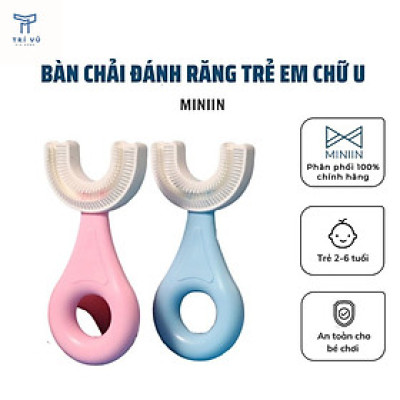 Bàn Chải Đánh Răng Silicon Hình Chữ U Cho Trẻ Em MINIIN - Cho Bé Từ 2 - 6 Tuổi