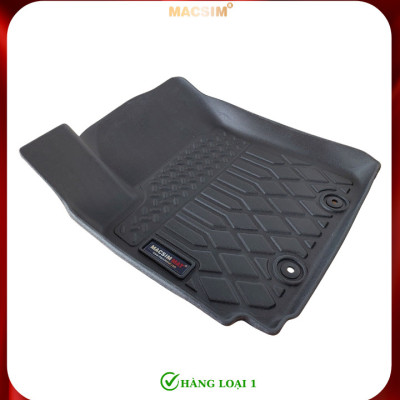 Thảm lót sàn xe ô tô KIA Seltos 2019 - nay Nhãn hiệu Macsim chất liệu nhựa TPE cao cấp màu đen