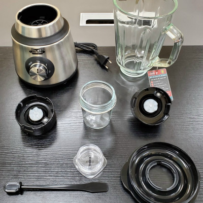 Máy xay sinh tố đa năng 2 cối LADOMAX HA-9168-2, công suất 650W mạnh mẽ, moto đồng-Hàng chính hãng