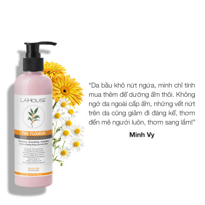Serum dưỡng da trắng sáng mịn màng Lá House The Flower Whitening Body Serum 200ml