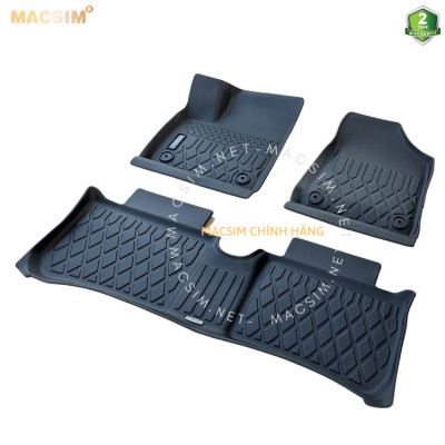 Thảm lót sàn 1 lớp sd1 xe ô tô Vinfast Herio Green - nhãn hiệu Macsim chất liệu nhựa TPE cao cấp màu đen