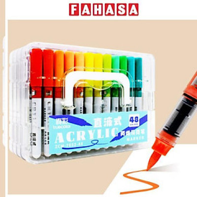 Hộp 48 Bút Lông Màu Acrylic Marker - Direct Ink - Truecolor ZCM-7052_48