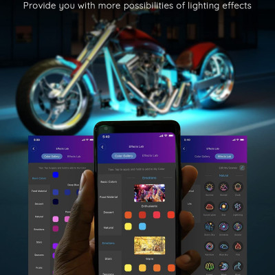 Đèn gầm xe máy Govee Motorcycle LED Light Kits H6194 | Gồm 12 dải led kháng nước, RGB 16 triệu màu nháy theo nhạc