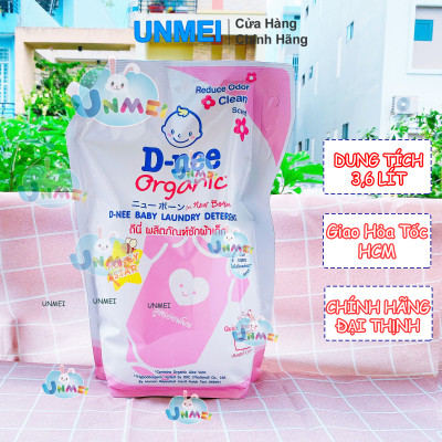 (Chính Hãng Đại Thịnh) Nước giặt D-nee, Nước Giặt Cho Bé Dnee Dạng Túi 3600ml - Loại Mới An Toàn, Tiết Kiệm