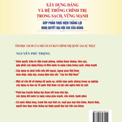 Xây dựng Đảng và hệ thống chính trị trong sạch, vững mạnh góp phần thực hiện thắng lợi nghị quyết Đại hội XIII của Đảng - bản in 2024