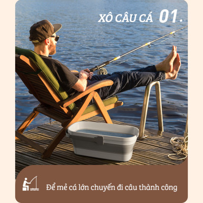 Xô Nhựa Cao Cấp Gấp Gọn Đa Năng Damas, Xô Nước Lau Nhà Vệ Sinh Nhà Cửa  - Chất Liệu Nhựa PP An Toàn Cho Người Tiêu Dùng - Dung Tích 12L Phù Hợp Với Nhiều Nhu Cầu Sử Dụng: Rửa Xe, Câu Cá, Để Đồ Đạc,...Thiết Kế Kèm Quai Xách Tay Thuận Tiện Di Chuyển