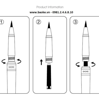 Bộ bút lông viết thư pháp mực ống Baoke S40