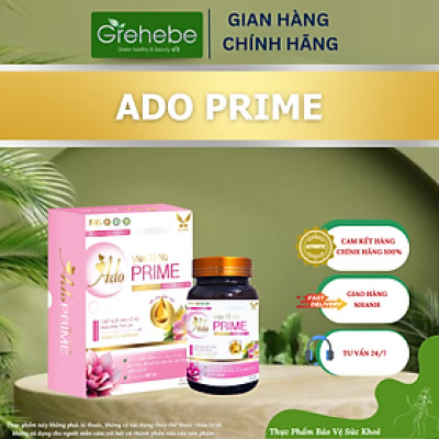 [TPBVSK] ADO PRIME – Hỗ Trợ Làm Đẹp Da (Lọ 30 viên nang mềm)