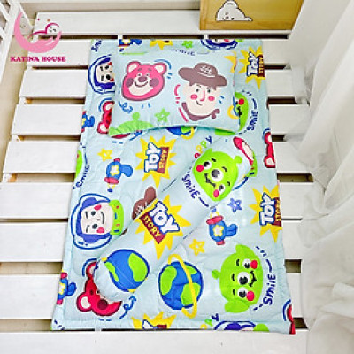 Bộ gối nệm cho bé đi học mầm non, tiểu học Katina House, vải Tencel siêu mềm, thoáng mát