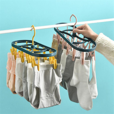 Móc Phơi Tất Vớ Tã Lót 12 Kẹp Gấp Gọn Phơi Quần Áo Cho Cả Gia Đình - PaKaSa