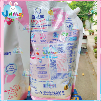 Túi 3600ml Nước Giặt Quần Áo D-Nee màu Hồng Honey Star - Tem chính Hãng Đại Thịnh