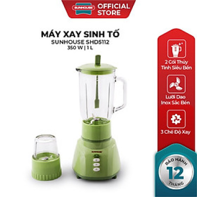 Máy xay sinh tố SUNHOUSE SHD5112 xanh - Hàng chính hãng