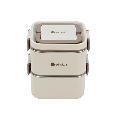 Hộp cơm 2 tầng inox 304 Elmich EL8381 dung tích 1.3L - Hàng chính hãng