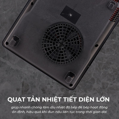 Bếp điện từ đơn Kalpen IK1 công suất 2200W tặng Nồi lẩu Inox 30cm, bảo hành 2 năm - Hàng chính hãng