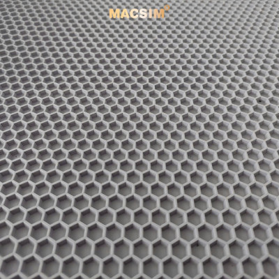 Thảm 2 lớp (sd3) dạng lưới lục giác Toyota Veloz/ Avanza 2022+ (ghi) bề mặt cao su siêu sạch nhãn hiệu Macsim