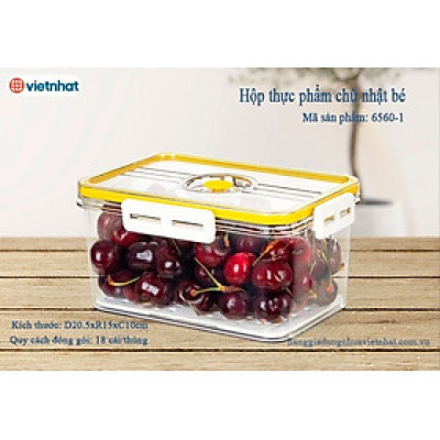 BỘ 3 HỘP THỰC PHẨM CHỮ NHẬT CAO CẤP KHÓA GÀI VIỆT NHẬT HOKORI - Hàng chính hãng (Giao màu ngẫu nhiên)