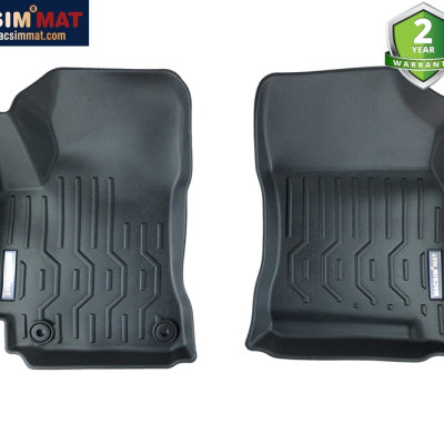 Thảm lót sàn xe ô tô Toyota Corolla Altis 2019- 2021 Nhãn hiệu Macsim chất liệu nhựa TPV màu đen
