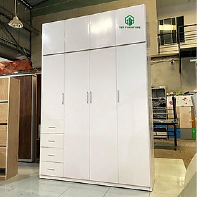 Tủ áo 2 tầng 4 cánh lớn Juno Sofa