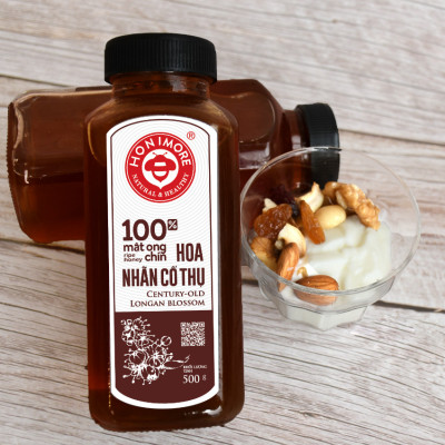 Combo Mật ong rừng nguyên chất Nhãn Cổ Thụ Honimore 500g và mật ong rừng nguyên chất 500g- giúp tăng cường đề kháng