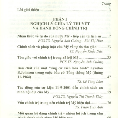 Hoa Kỳ - Chính Trị, Can Dự Và Quan Hệ