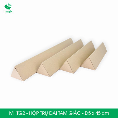 MHTG2 - D5x45 cm - 100 Hộp trụ dài tam giác thay thế ống giấy - Hộp carton đóng gói hàng